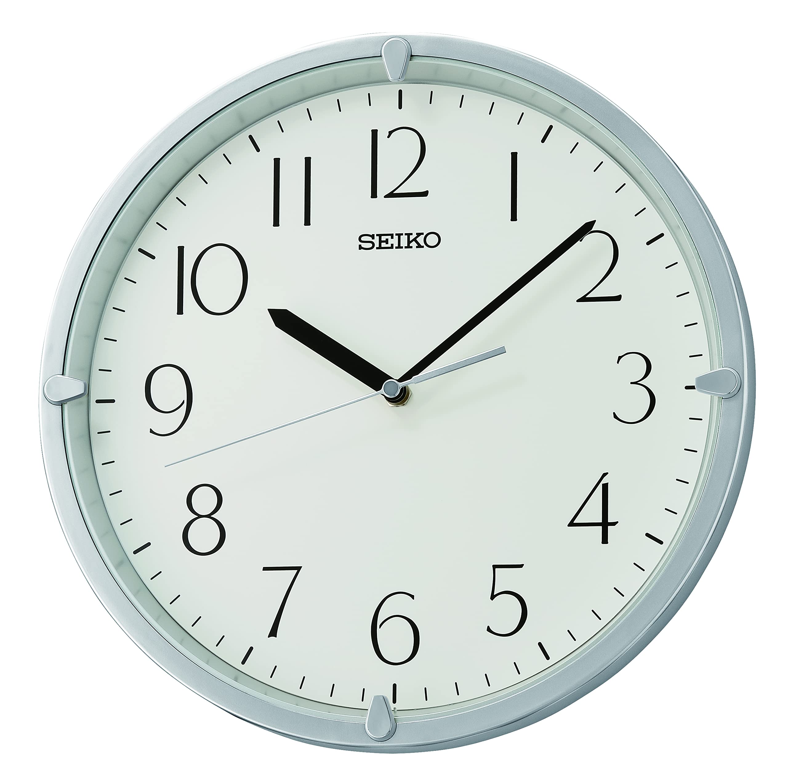 Reloj De Pared Seiko Kuota Plateado De 30 Cm De Diámetro - Venta Internacional