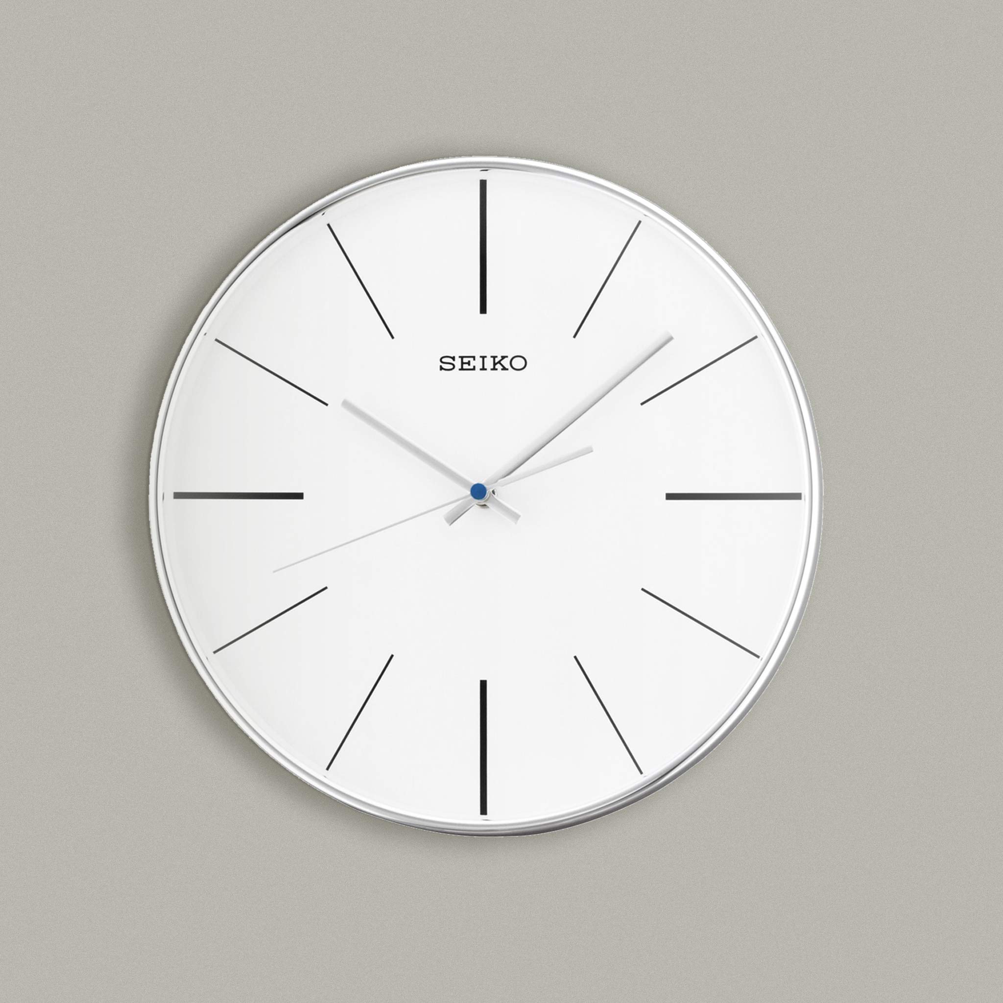 Foto 4 pulgar | Reloj de Pared Seiko con Carcasa Analógica de Cuarzo Plateado - Venta Internacional