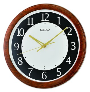 Foto 1 | Reloj De Pared Seiko Hi-lo Luminous Marrón Y Negro 33x33 Cm - Venta Internacional