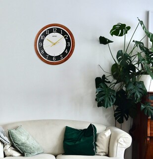 Foto 6 | Reloj De Pared Seiko Hi-lo Luminous Marrón Y Negro 33x33 Cm - Venta Internacional