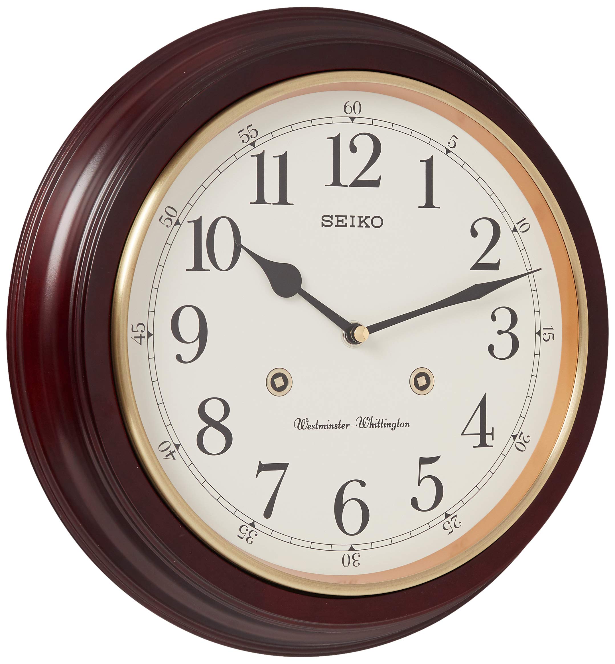 Reloj De Pared Seiko Con Acabado Granulado De 30 Cm Con Números Y Campanillas - Venta Internacional