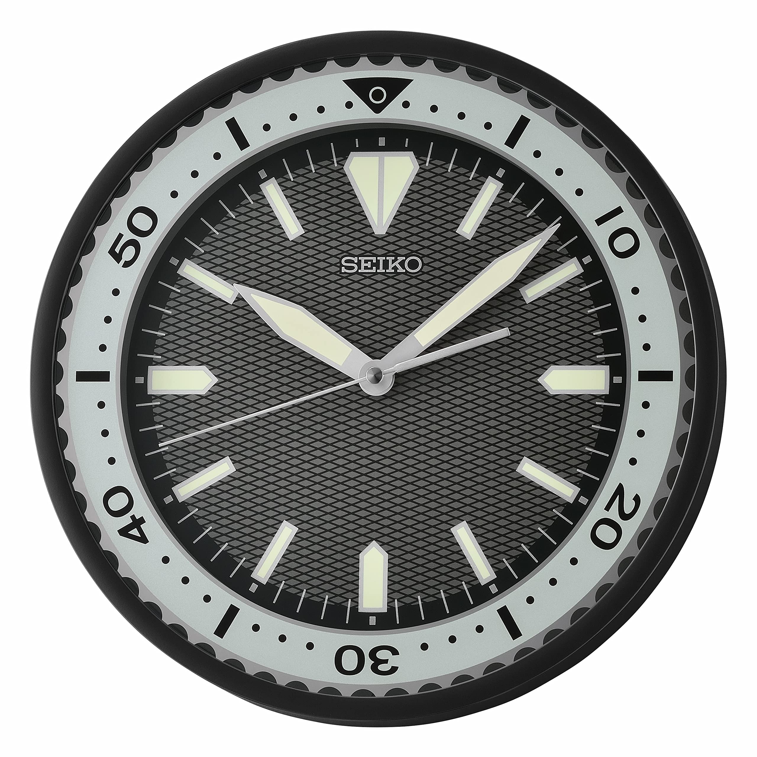 Reloj de Pared Seiko Heritage Design Plateado de 30 cm con Esfera Luminosa - Venta Internacional