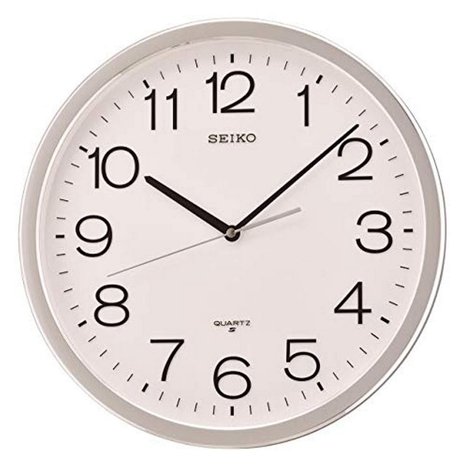 Foto 2 pulgar | Reloj de Pared Seiko Classic Numerado de 35 cm con Carcasa Plateada y Esfera Blanca - Venta Internacional