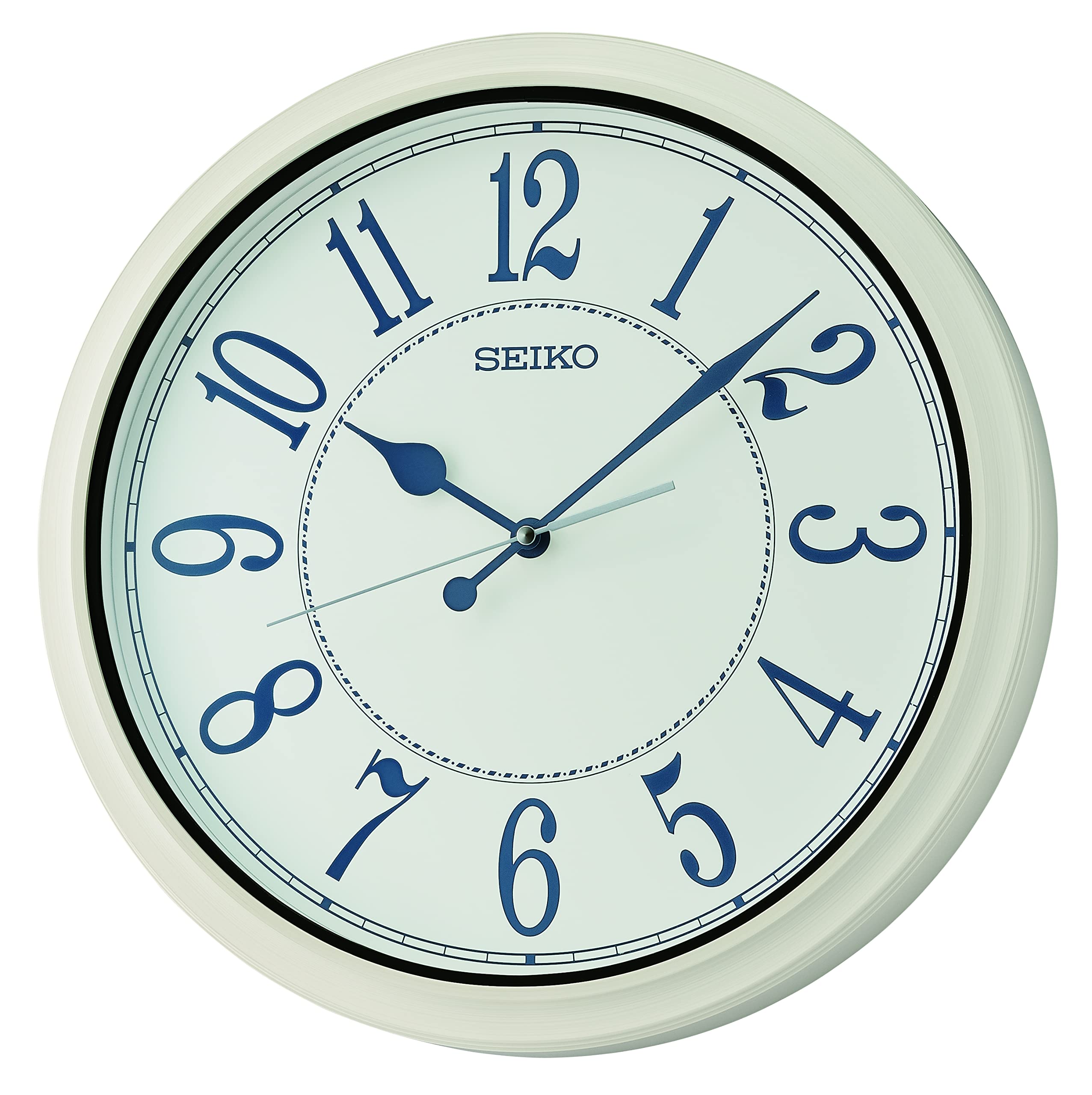 Reloj de Pared Seiko Cottage Blanco Rústico con Temática Playera de 40 cm