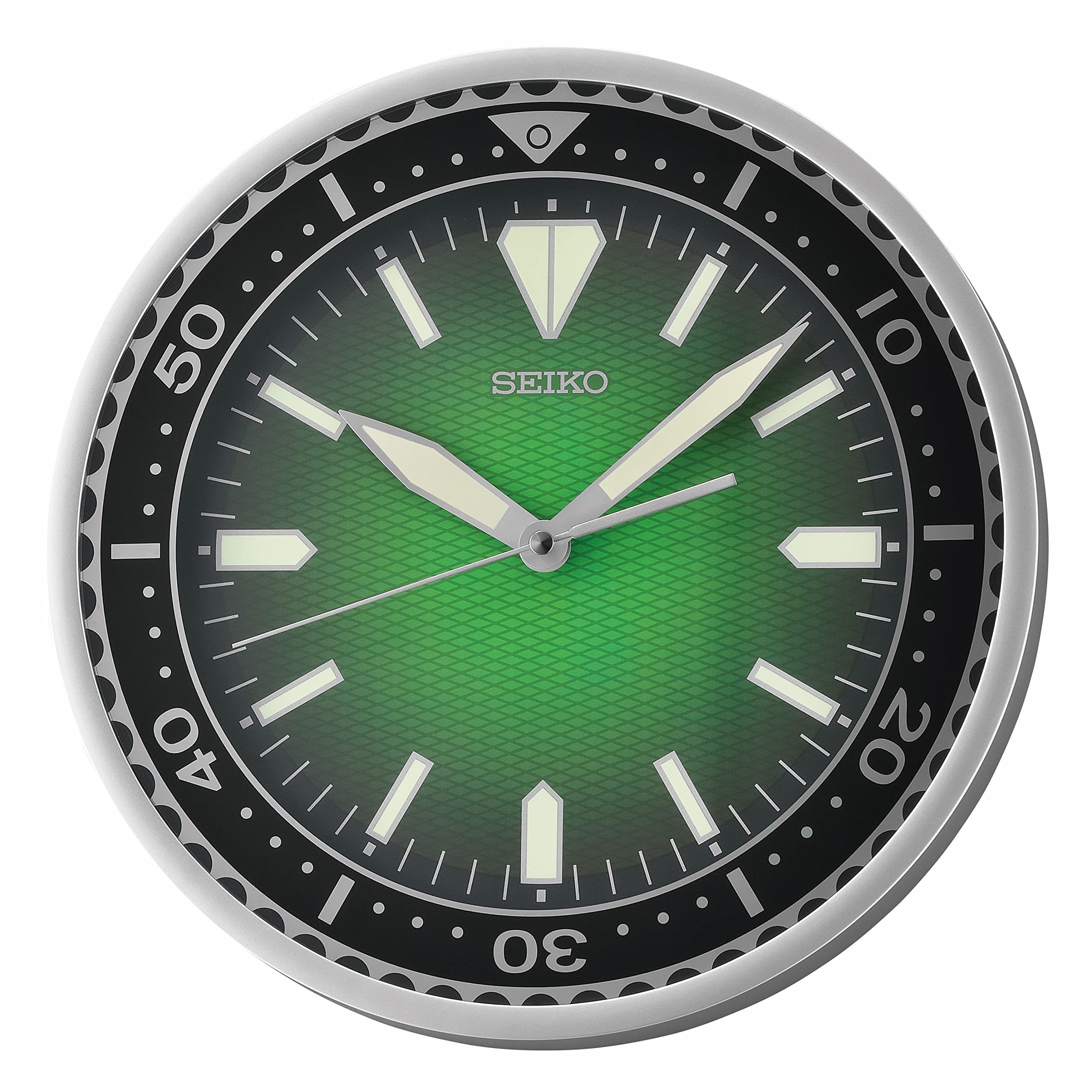 Foto 1 | Reloj De Pared Seiko Heritage Design Con Esfera De 30 Cm, Color Verde - Venta Internacional.