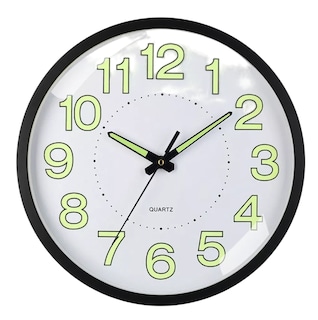 Foto 1 | Reloj De Pared, 30 Cm Grande Moderno Luminoso Negro