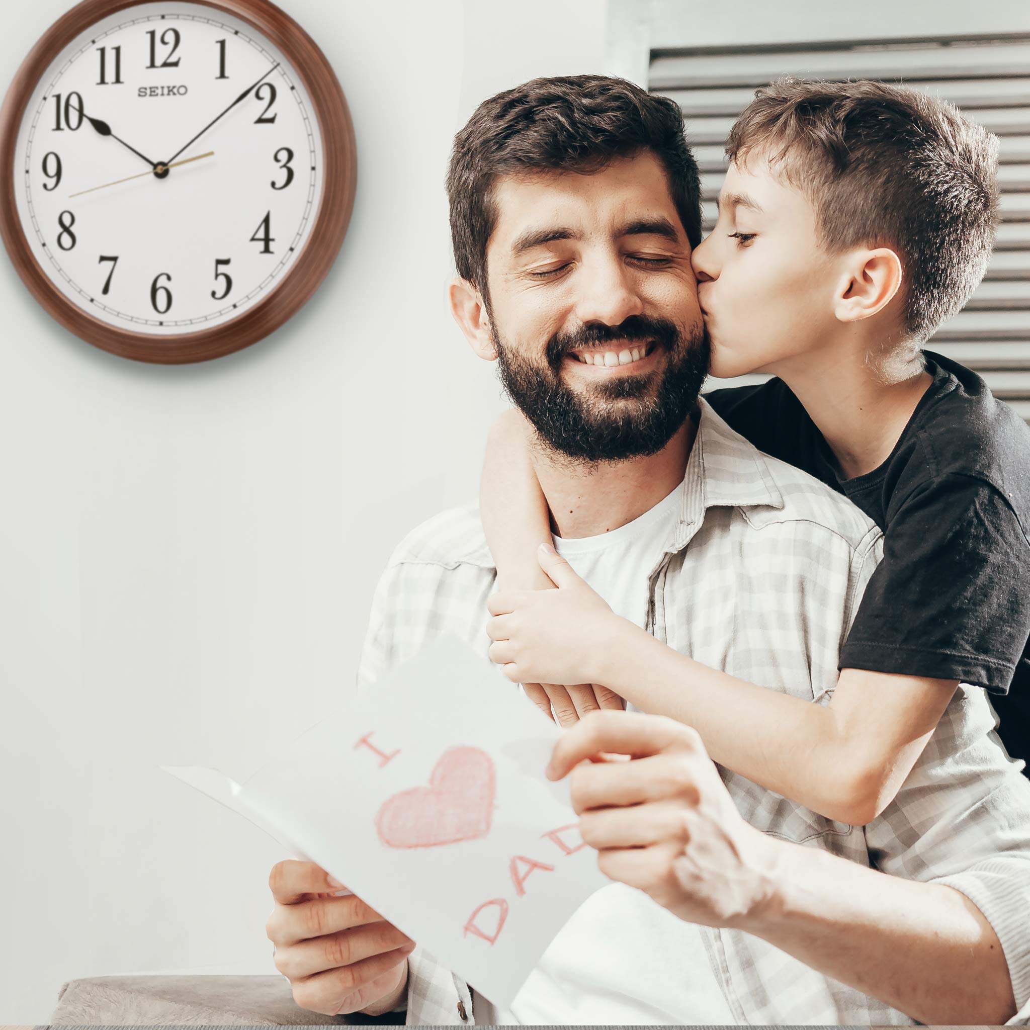 Foto 5 | Reloj De Pared Seiko Numerado Con Acabado En Madera, 40 Cm De Diámetro - Venta Internacional.