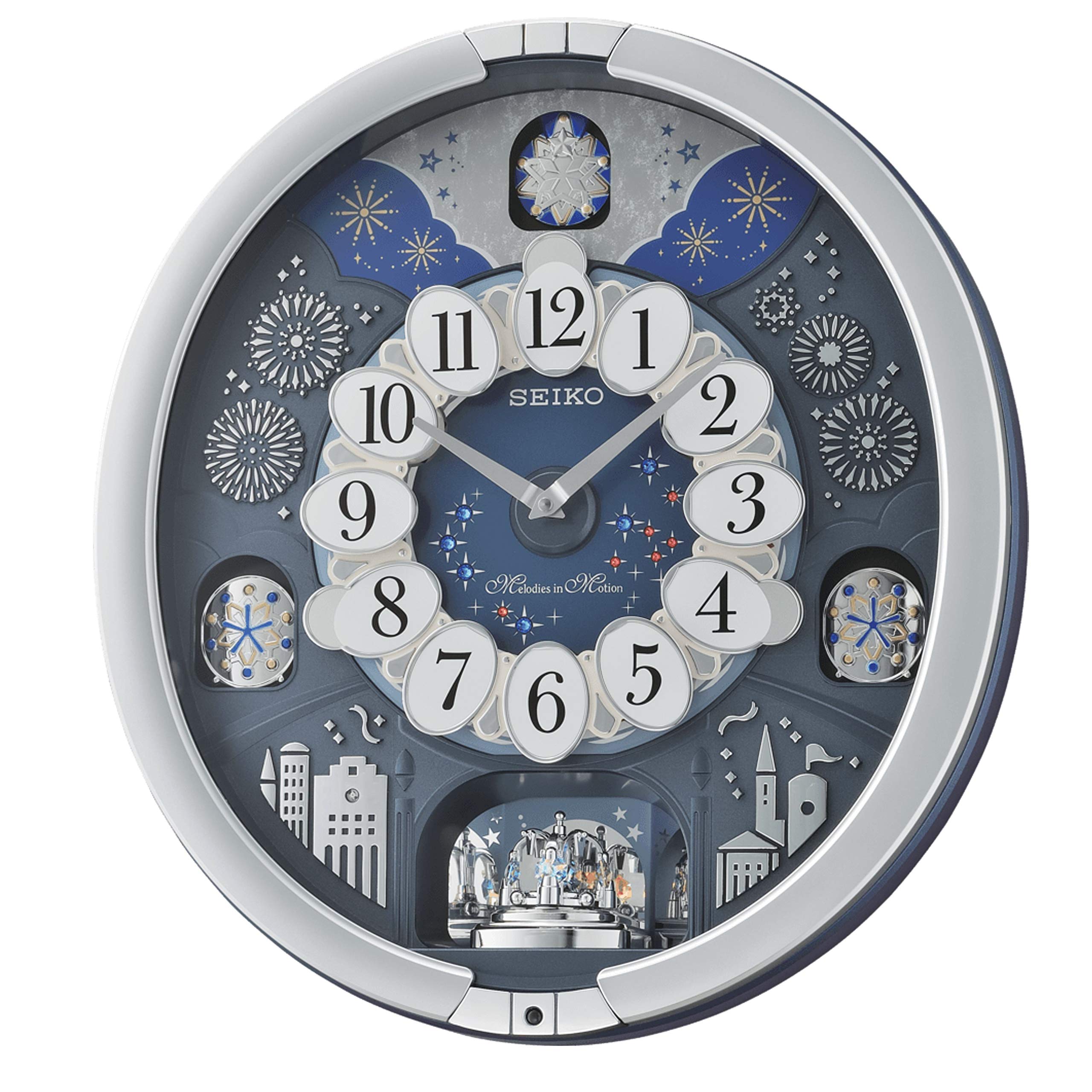 Foto 2 pulgar | Reloj De Pared Seiko Melodies In Motion Glittering Starry Night - Venta Internacional.