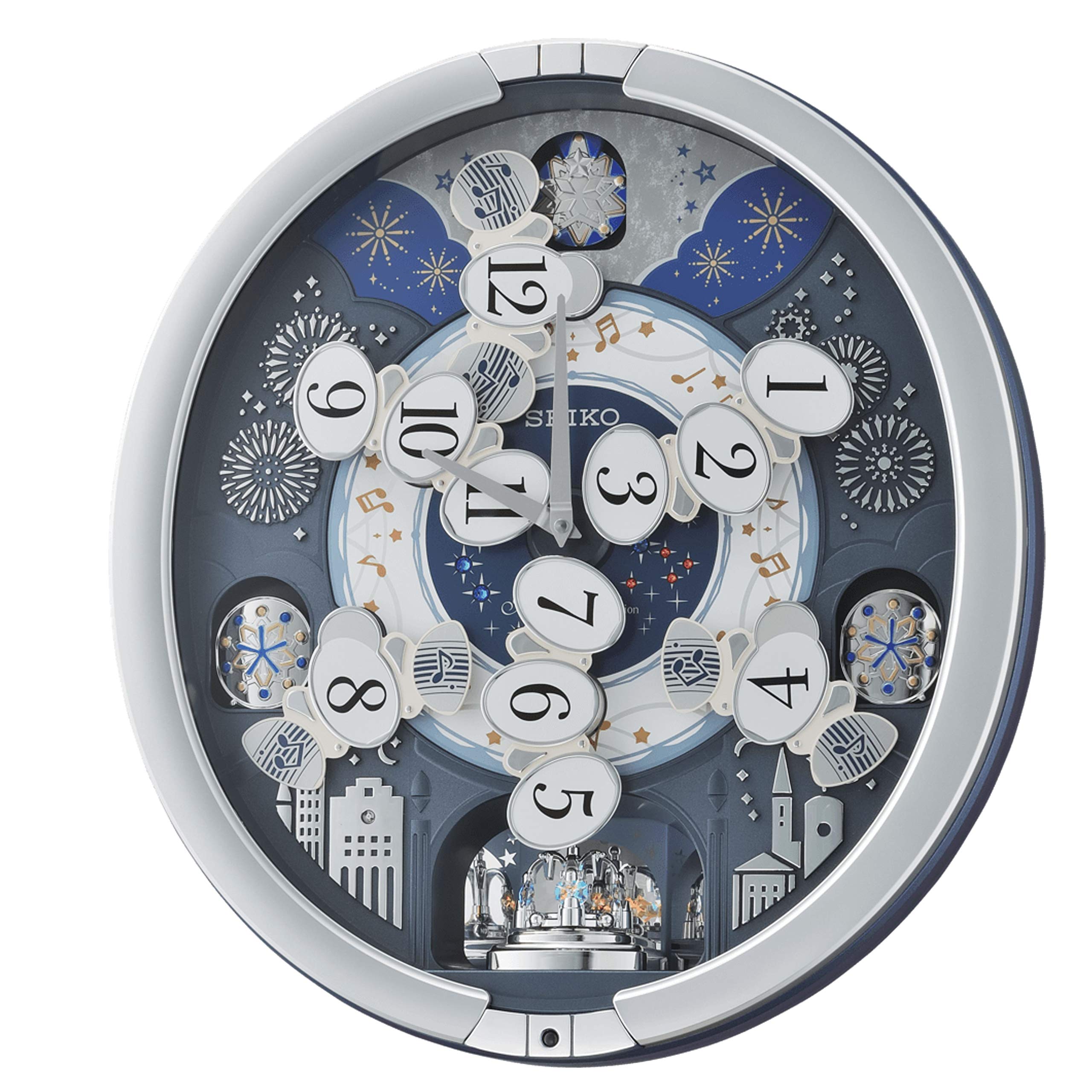 Foto 2 | Reloj De Pared Seiko Melodies In Motion Glittering Starry Night - Venta Internacional.