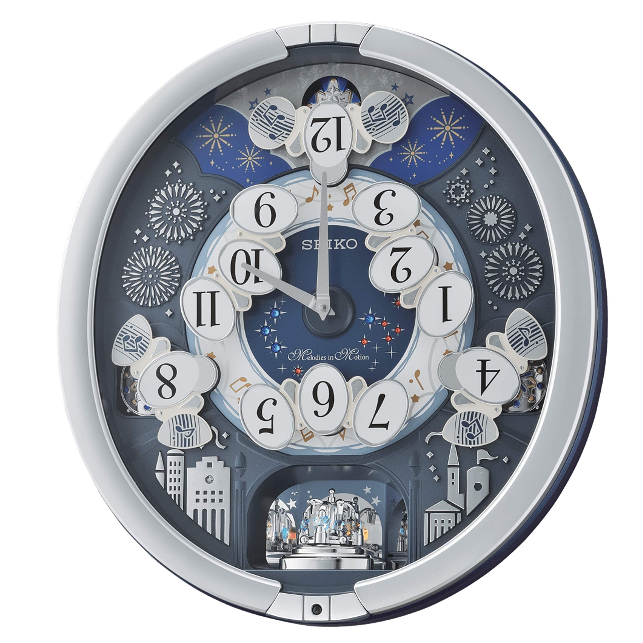 Foto 4 pulgar | Reloj De Pared Seiko Melodies In Motion Glittering Starry Night - Venta Internacional.