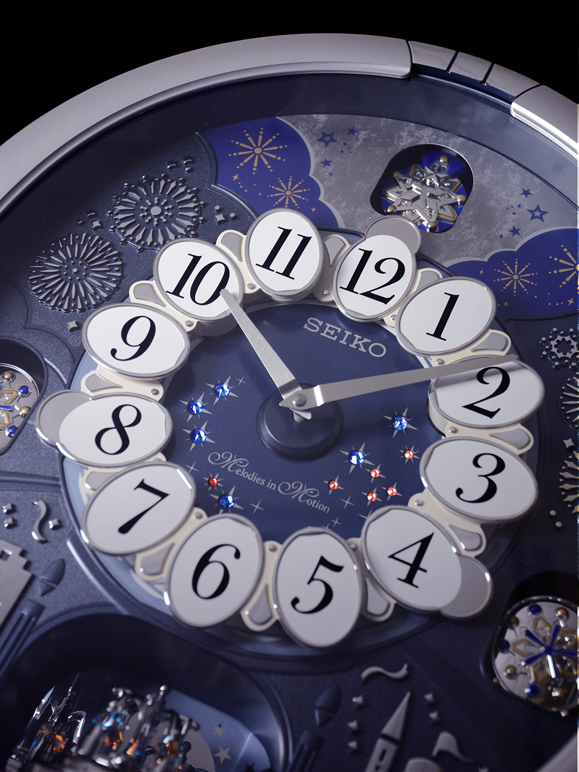 Foto 6 pulgar | Reloj De Pared Seiko Melodies In Motion Glittering Starry Night - Venta Internacional.