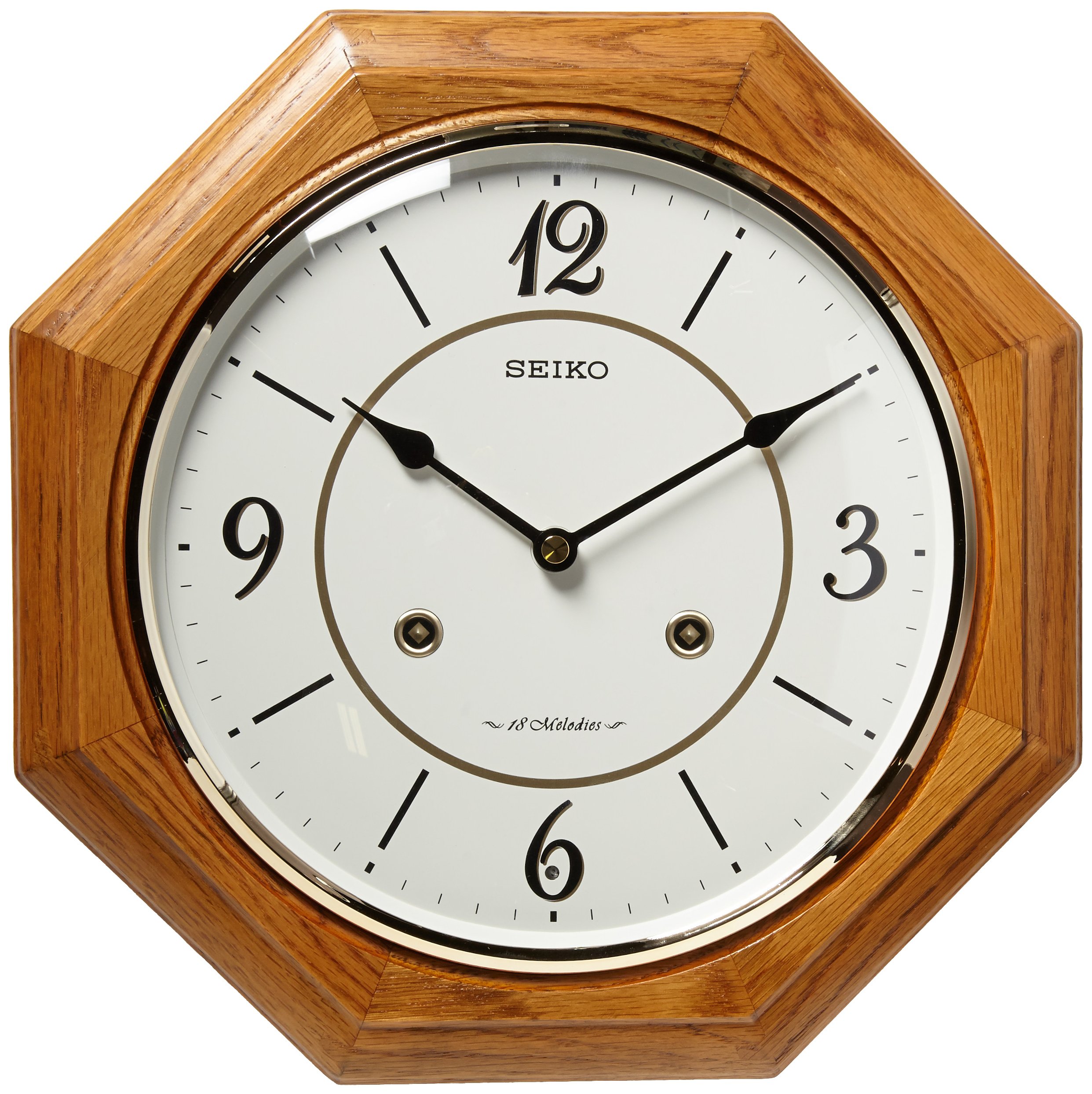 Reloj De Pared Seiko Qxm494blh Analógico Con 18 Melodías Hi-fi, Madera - Venta Internacional. $2,771