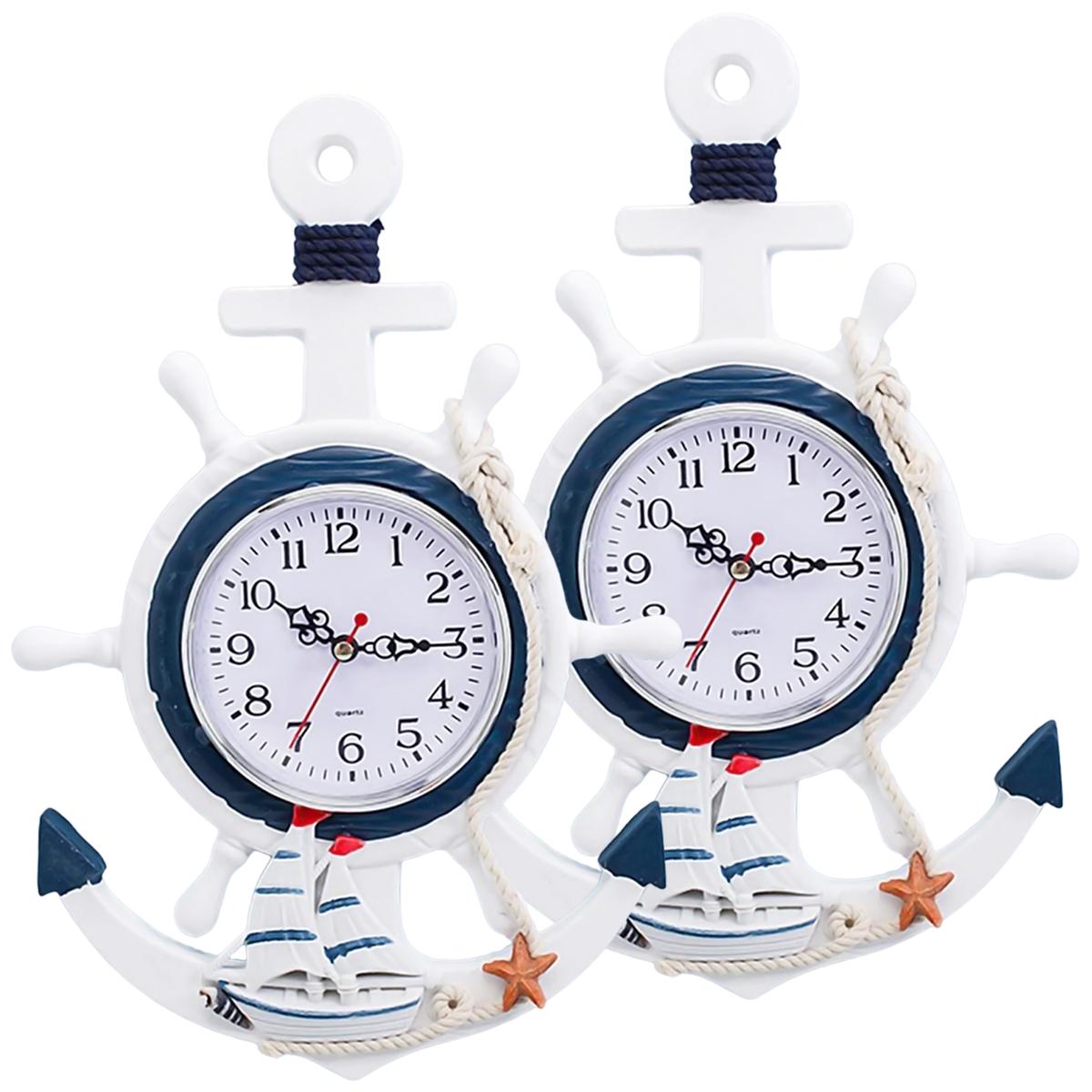 Reloj De Pared Ventdepot Mxtia-002 2 Piezas Blanco/azul