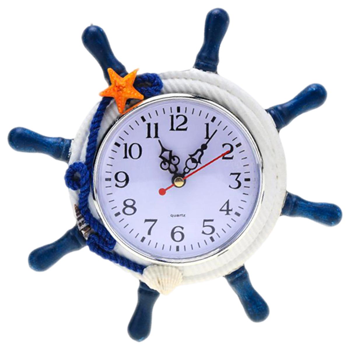 Foto 2 pulgar | Reloj De Pared Marinos Ventdepot Mxwal-001 1 Pieza Blanco/azul