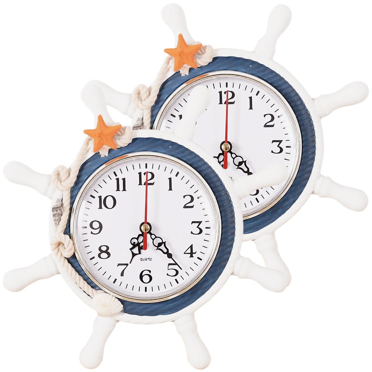 Reloj De Pared  Ventdepot Mxwlr-002 2 Piezas Blanco/azul