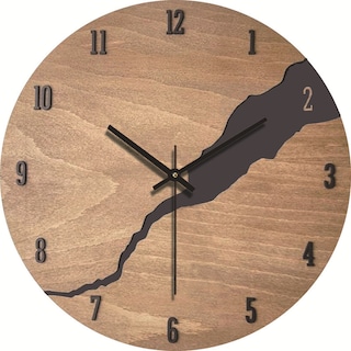 Foto 2 | Reloj De Pared Simple Y Silencioso De Madera De 30 Cm De Diámetro - Venta Internacional.