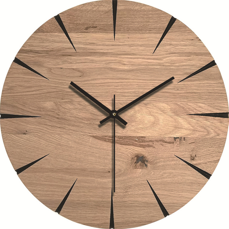 Foto 3 | Reloj De Pared Simple Y Silencioso De Madera De 30 Cm De Diámetro - Venta Internacional.