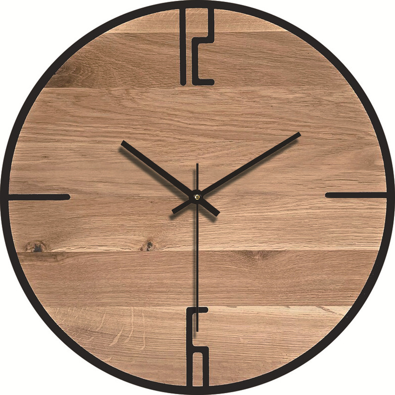 Foto 5 pulgar | Reloj De Pared Simple Y Silencioso De Madera De 30 Cm De Diámetro - Venta Internacional.