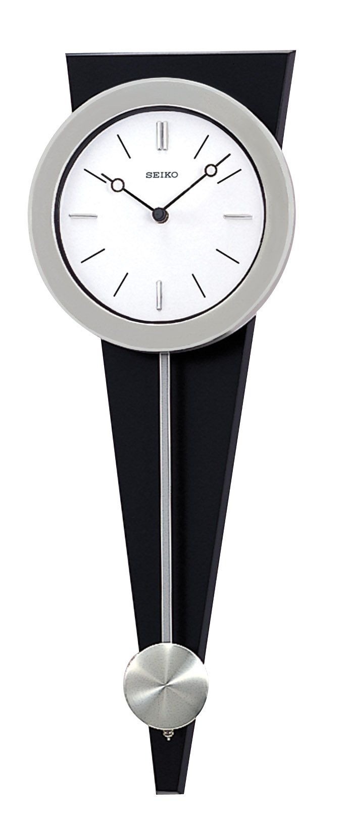 Reloj De Pared Seiko Zing Modern Art, 24 Cm, Caja De Madera Plateada - Venta Internacional.