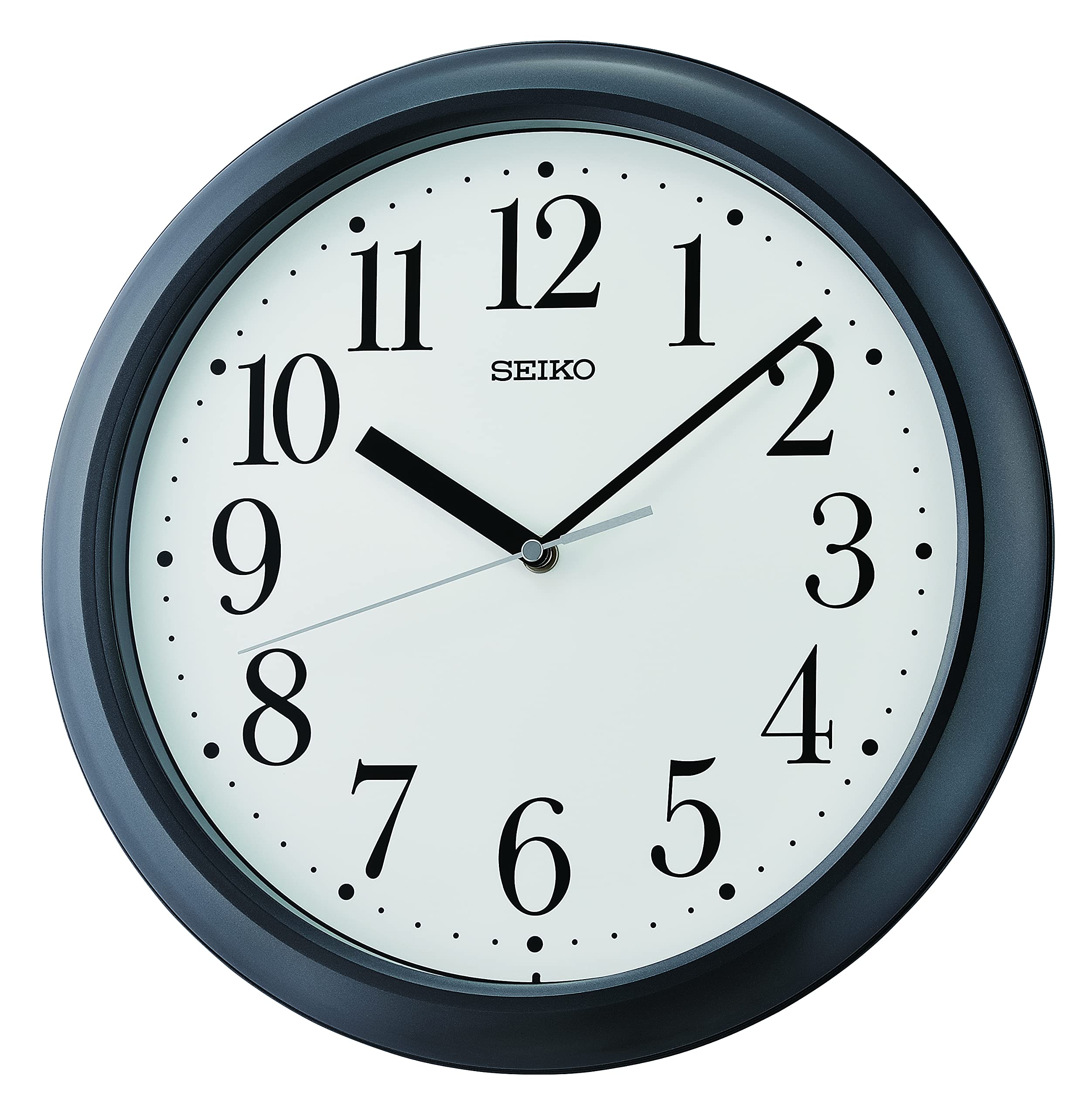 Foto 2 pulgar | Reloj De Pared Seiko Yori, 12 Pulgadas, Negro Metalizado - Venta Internacional.