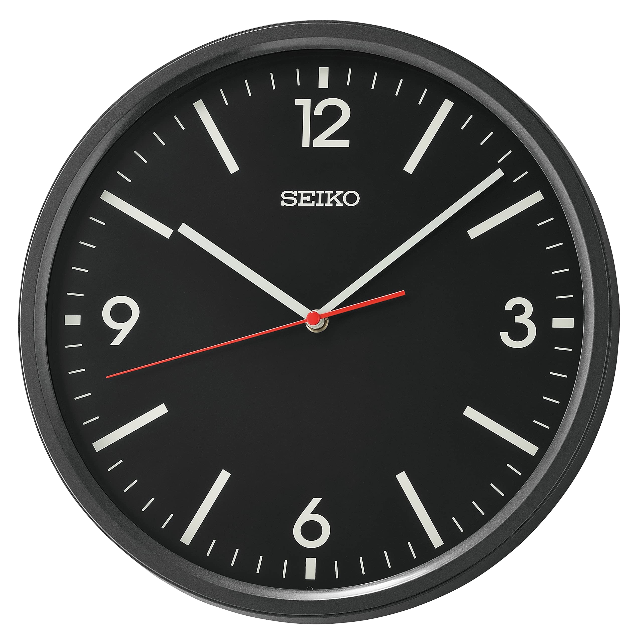 Foto 2 pulgar | Reloj de Pared Seiko Sano Negro Metalizado 30 Cm - Venta Internacional