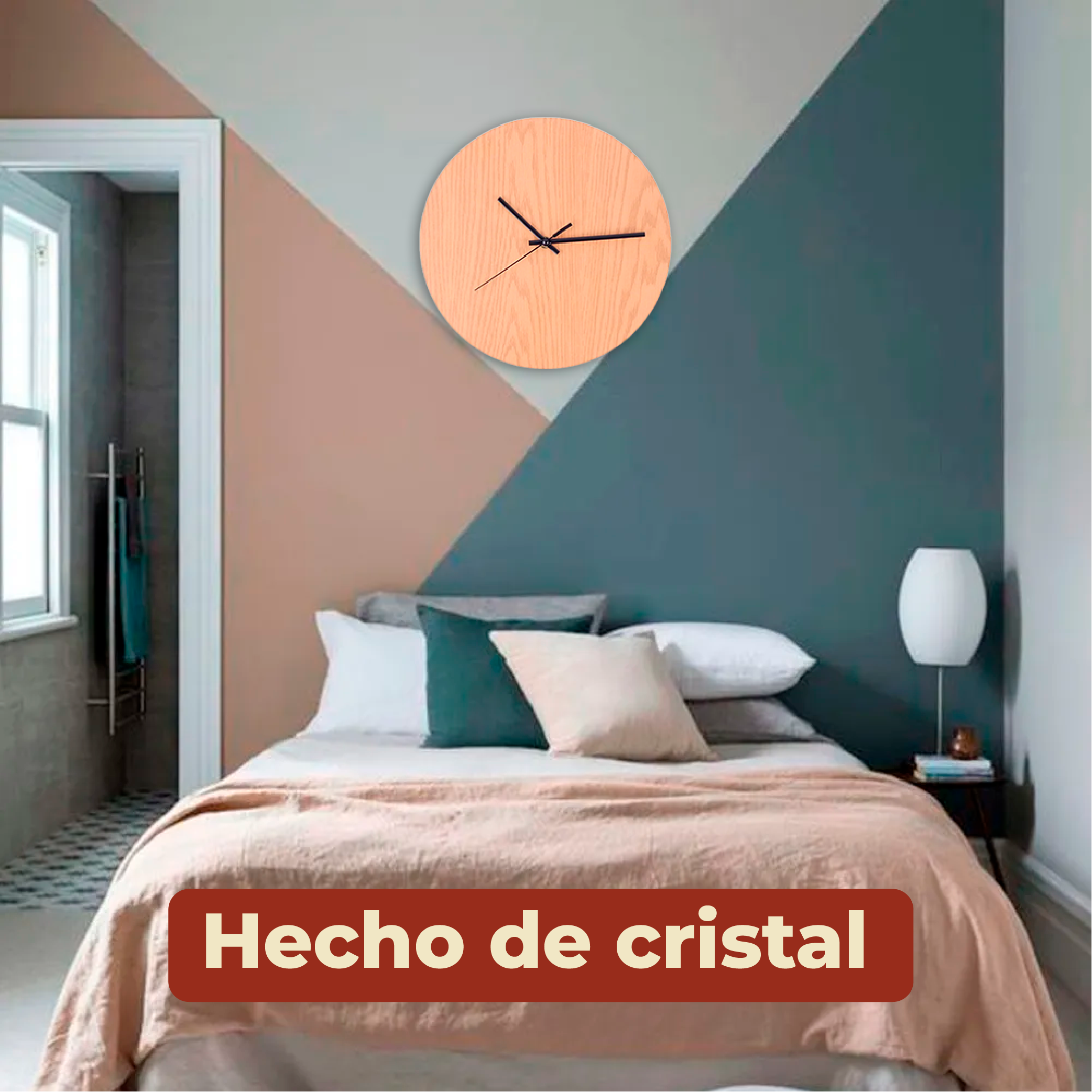 Foto 6 pulgar | Reloj De Pared Vintage Silencioso Café