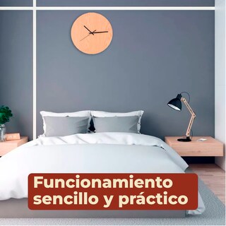 Foto 6 | Reloj De Pared Vintage Silencioso Café