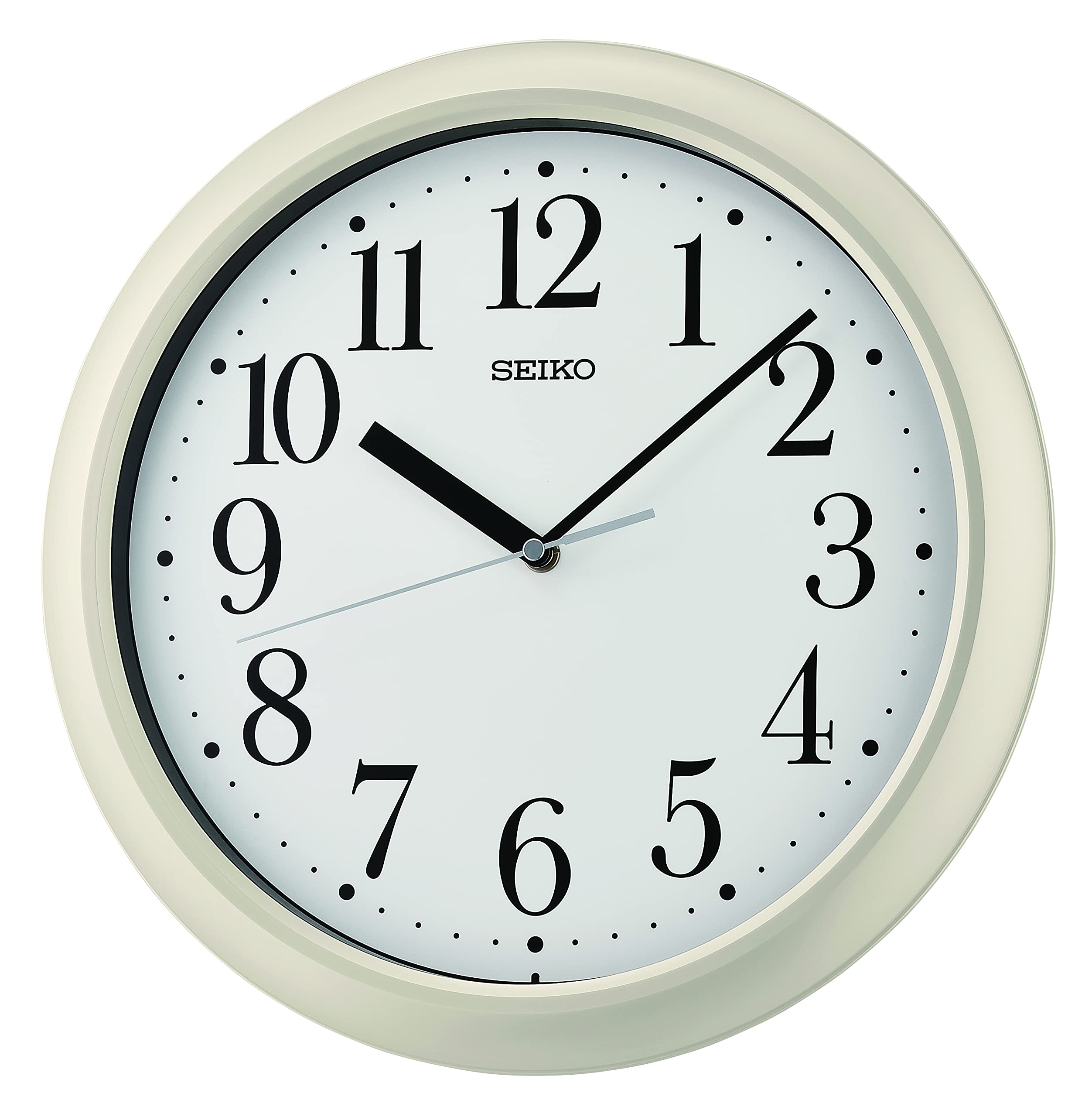 Reloj De Pared Seiko Yori, 12 Pulgadas, Blanco Perlado - Venta Internacional.