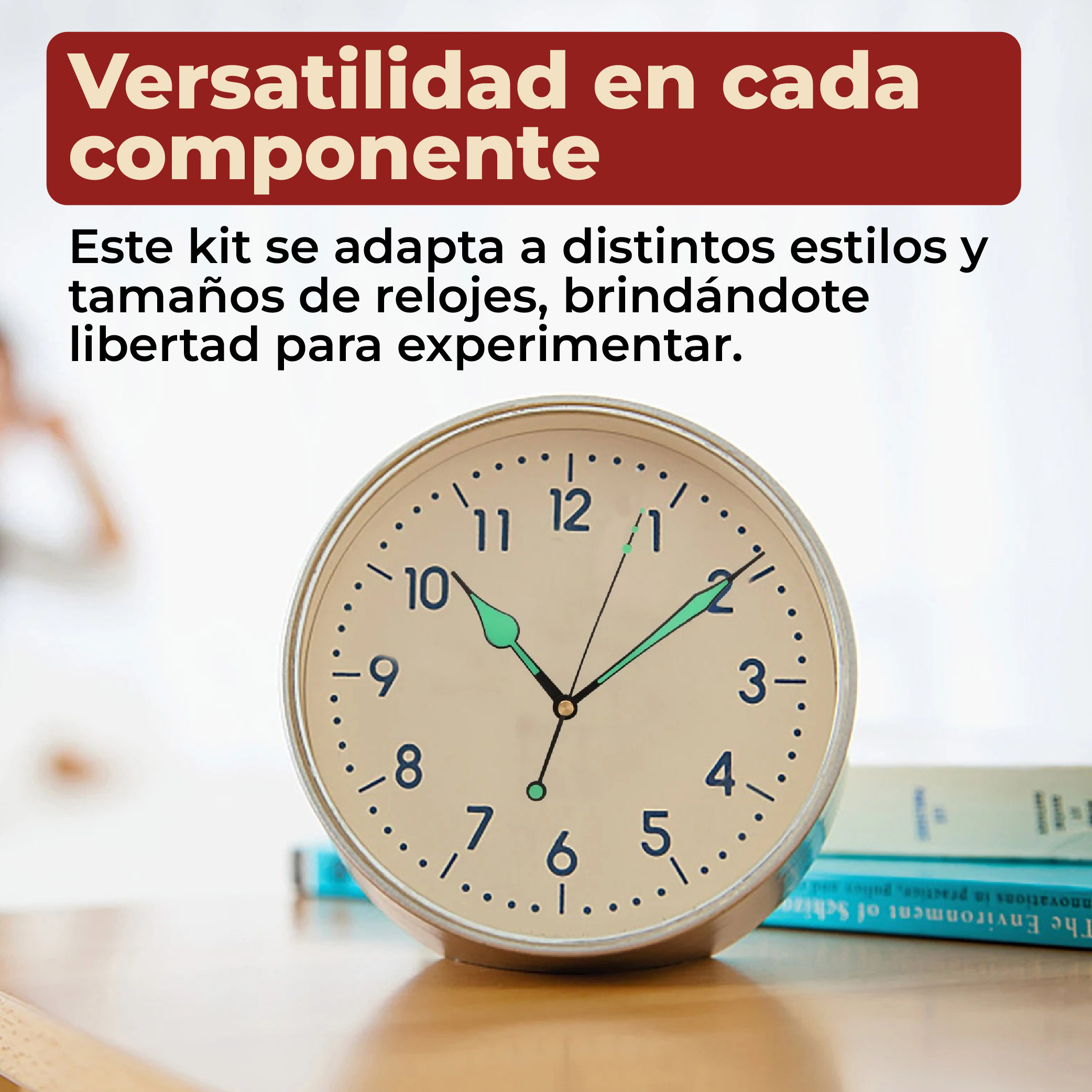 Foto 5 pulgar | Mecanismo Para Reloj De Pared Silencioso Con Movimiento De Cuarzo