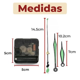 Foto 8 | Mecanismo Para Reloj De Pared Silencioso Con Movimiento De Cuarzo