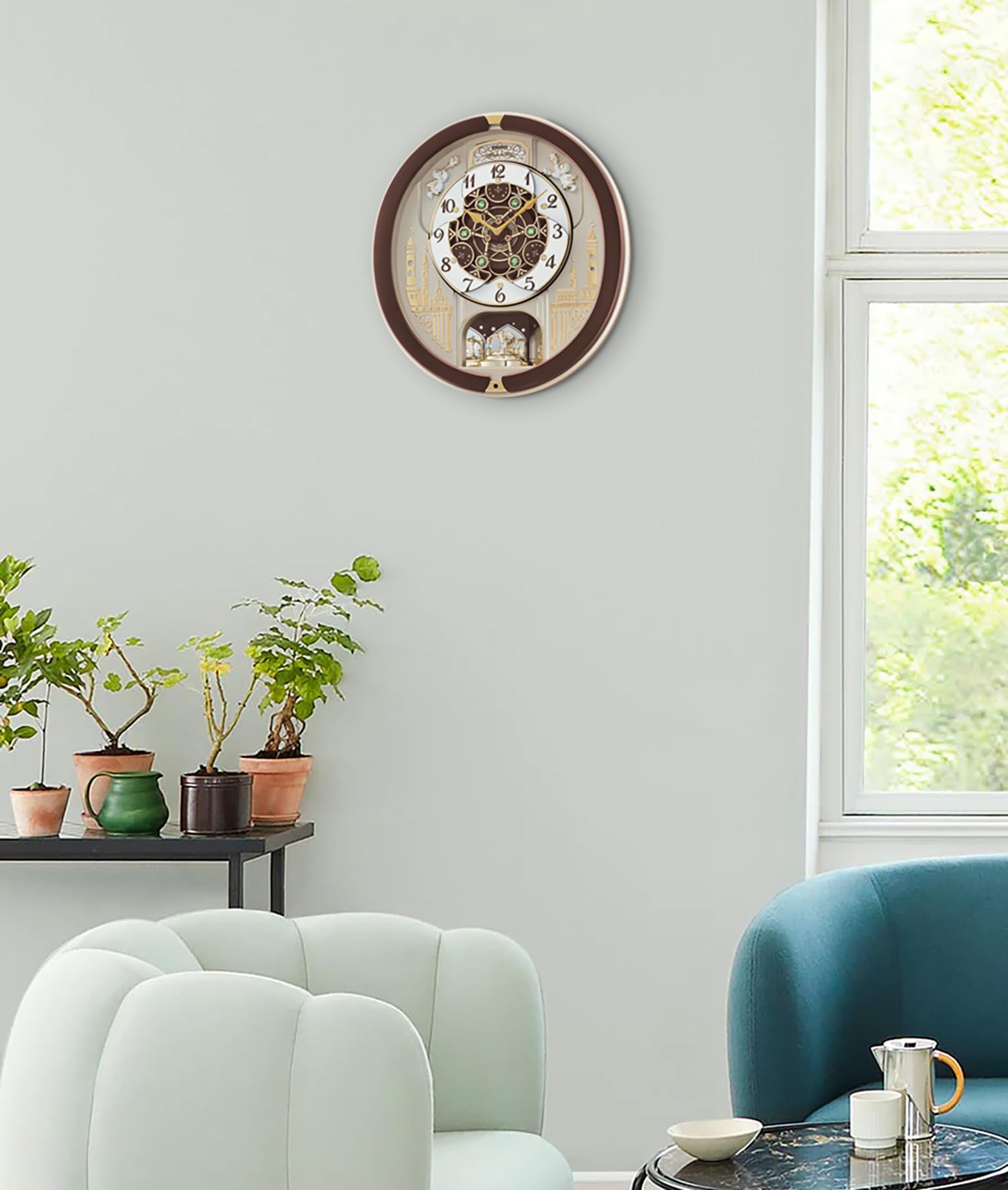 Foto 3 pulgar | Reloj De Pared Seiko Melodies In Motion Spring Dance - Venta Internacional.