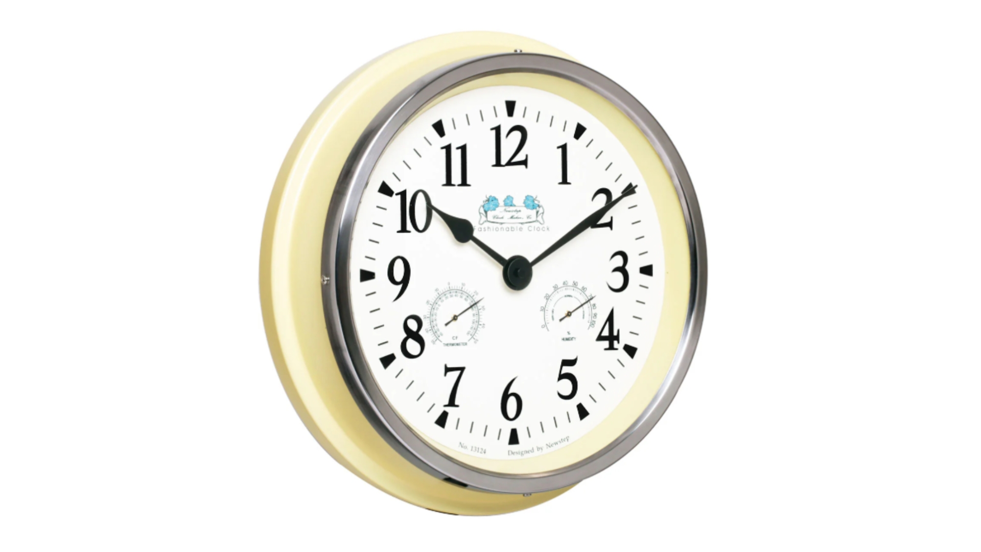 Reloj Retro de Pared Timco HYW124A con Medición de Temperatura y Humedad