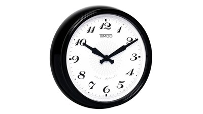 Foto 1 | Reloj de Pared Contemporáneo Timco HYW118N Marco de Aluminio y Vidrio