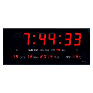 Foto 1 | Reloj Digital De Pared Led Con Sensor De Fecha Y Temperatura - Venta Internacional.