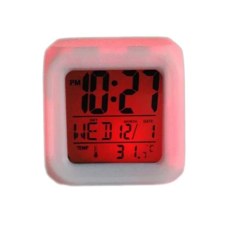 Foto 5 pulgar | Reloj Digital Led Alarm Clock Cube Con Temperatura - Venta Internacional.