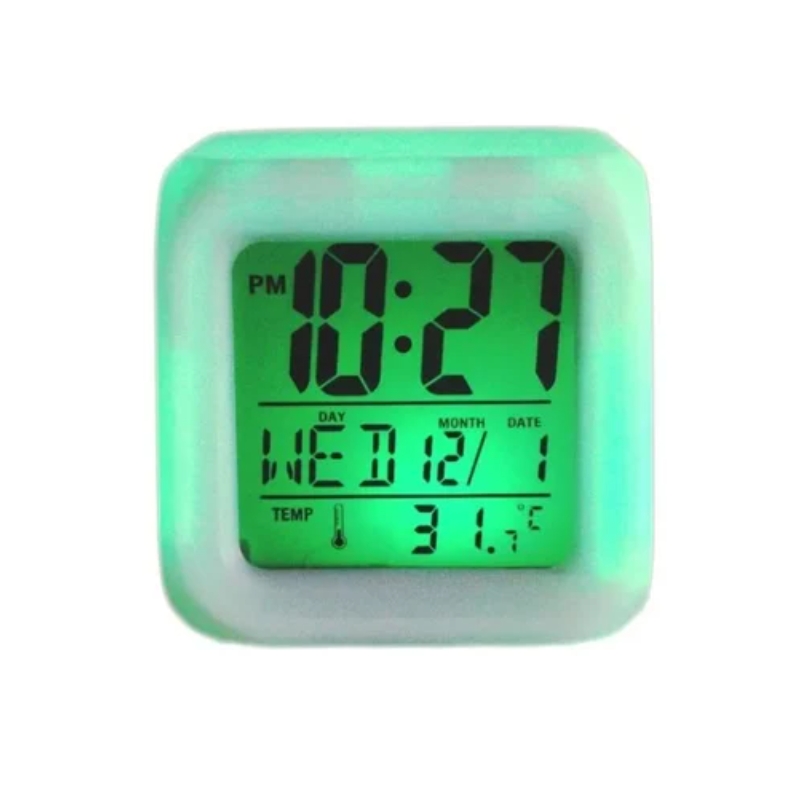 Foto 5 | Reloj Digital Led Alarm Clock Cube Con Temperatura - Venta Internacional.