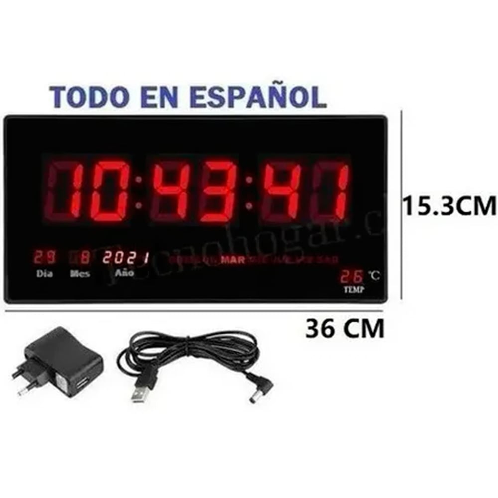 Foto 2 | Reloj de Pared Digital Led - Venta Internacional