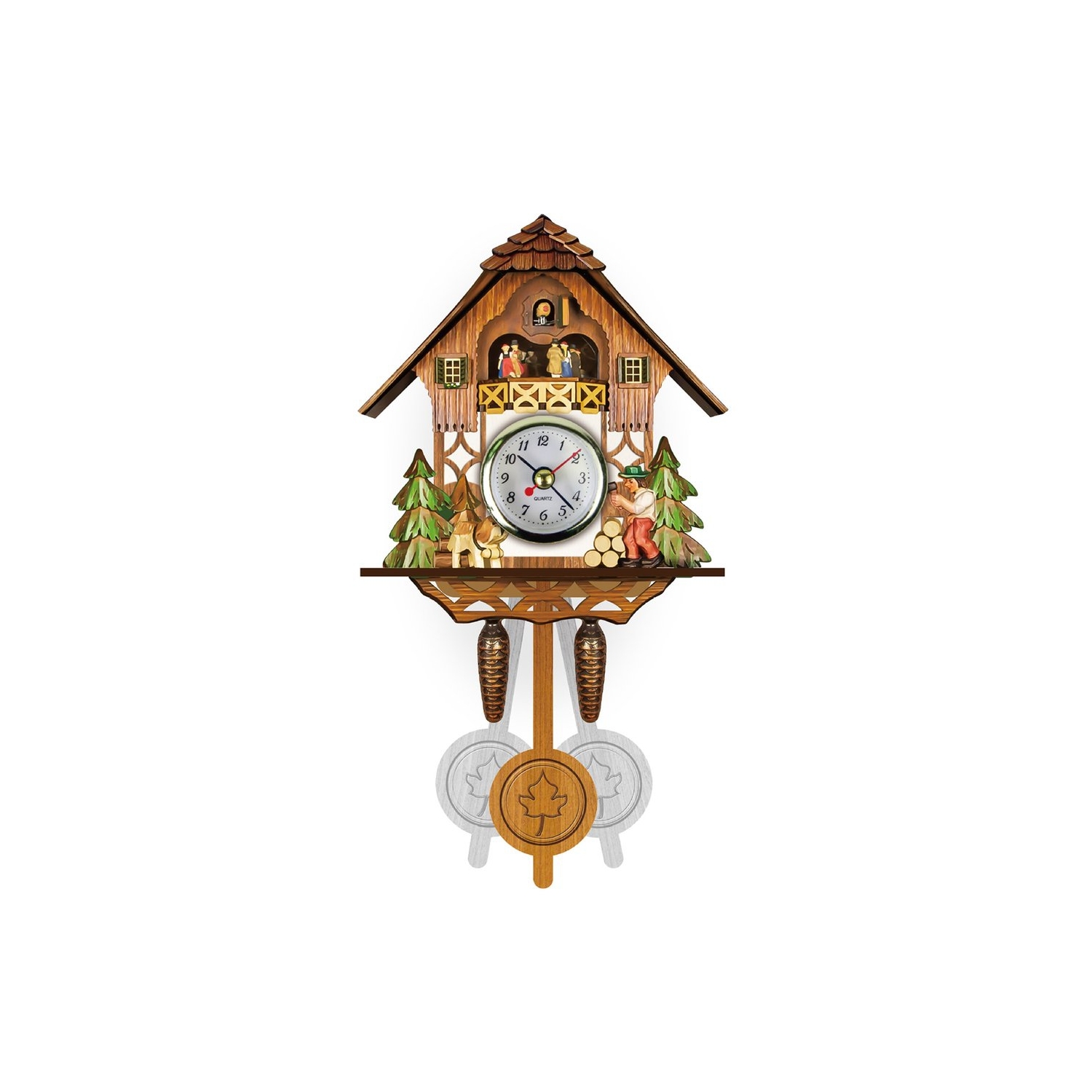 Foto 2 pulgar | Reloj de Pared Vintage de Madera con Forma de Campana de Cuco Estilo Escandinavo - Venta Internacional