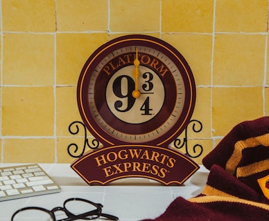 Foto 2 | Reloj De Pared Plateado Buffalo Harry Potter Con Plataforma 9 3/4 - Venta Internacional.