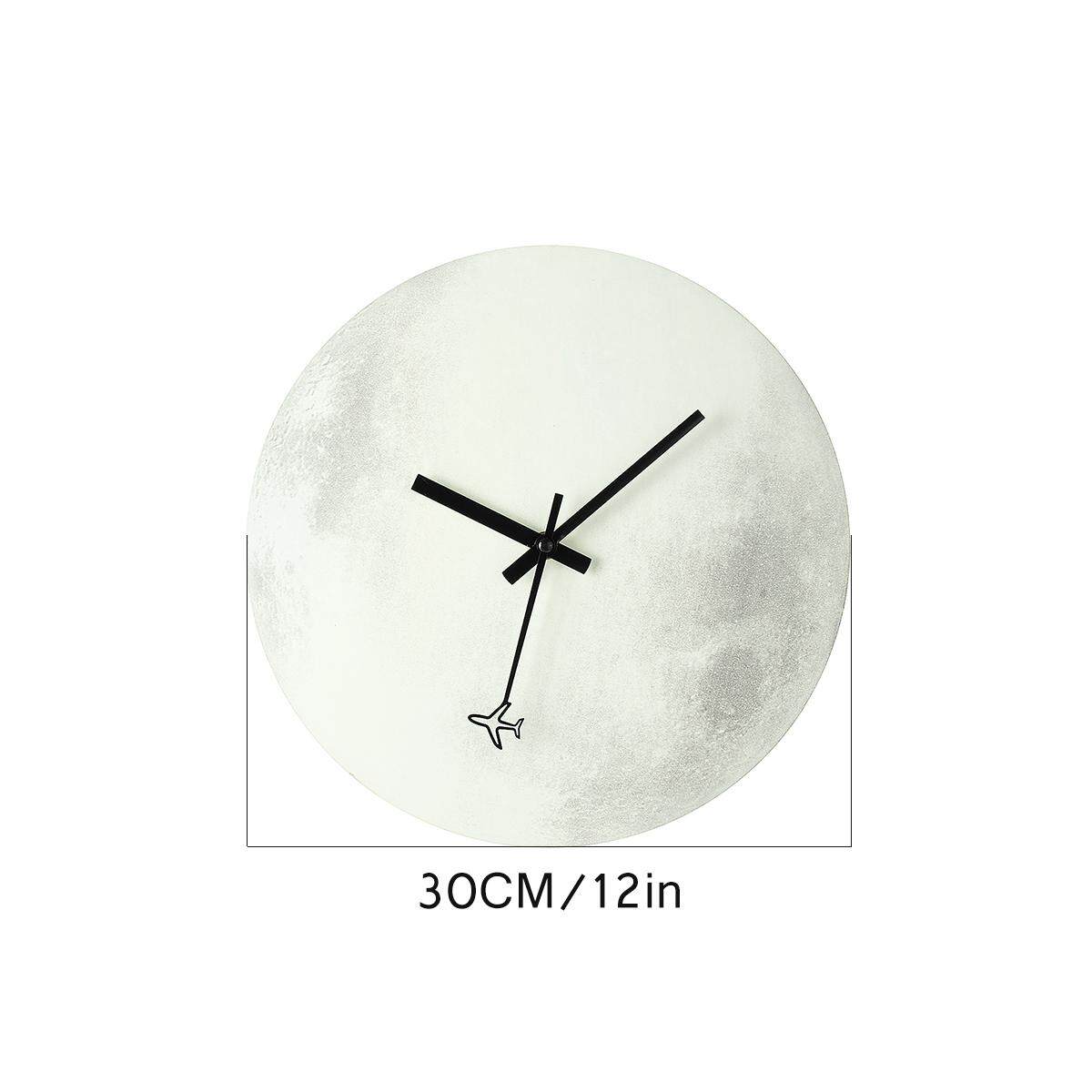Foto 3 pulgar | Reloj de Pared Luna Luminosa de Madera 30 cm -  Venta Internacional