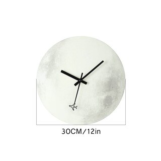 Foto 2 | Reloj de Pared Luna Luminosa de Madera 30 cm - Venta Internacional