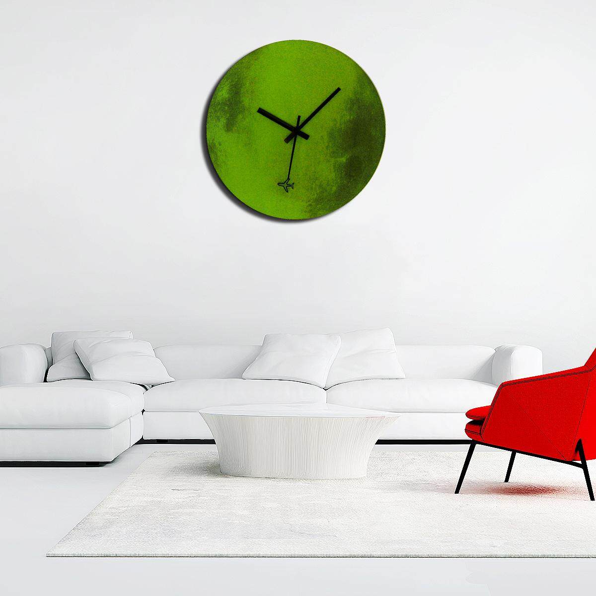 Foto 4 pulgar | Reloj de Pared Luna Luminosa de Madera 30 cm -  Venta Internacional