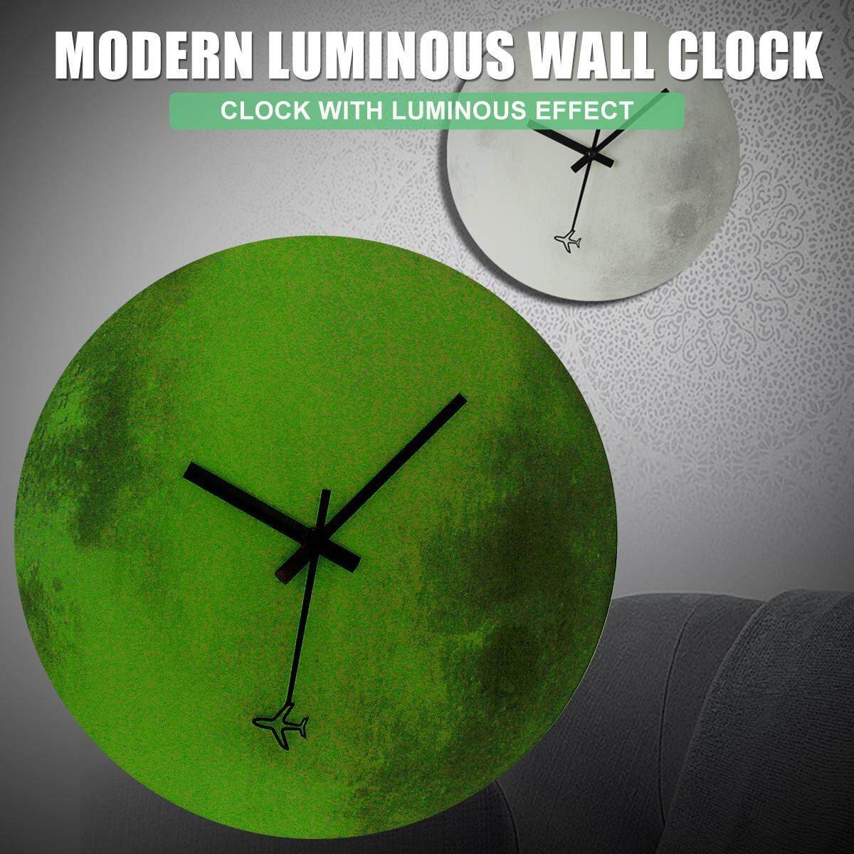 Foto 6 pulgar | Reloj de Pared Luna Luminosa de Madera 30 cm -  Venta Internacional