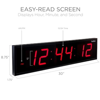 Foto 2 | Reloj Led Digital Ivation, Enorme, De Gran Tamaño, 76 Cm, Azul - Venta Internacional.