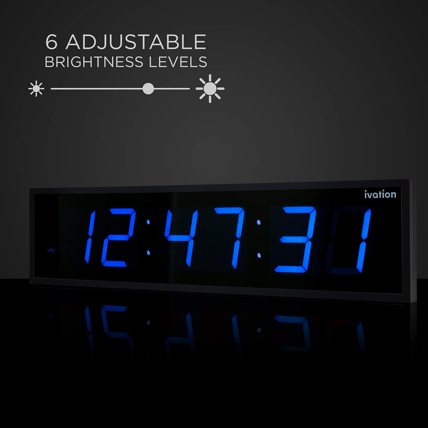 Foto 4 pulgar | Reloj Led Digital Ivation, Enorme, De Gran Tamaño, 76 Cm, Azul - Venta Internacional.
