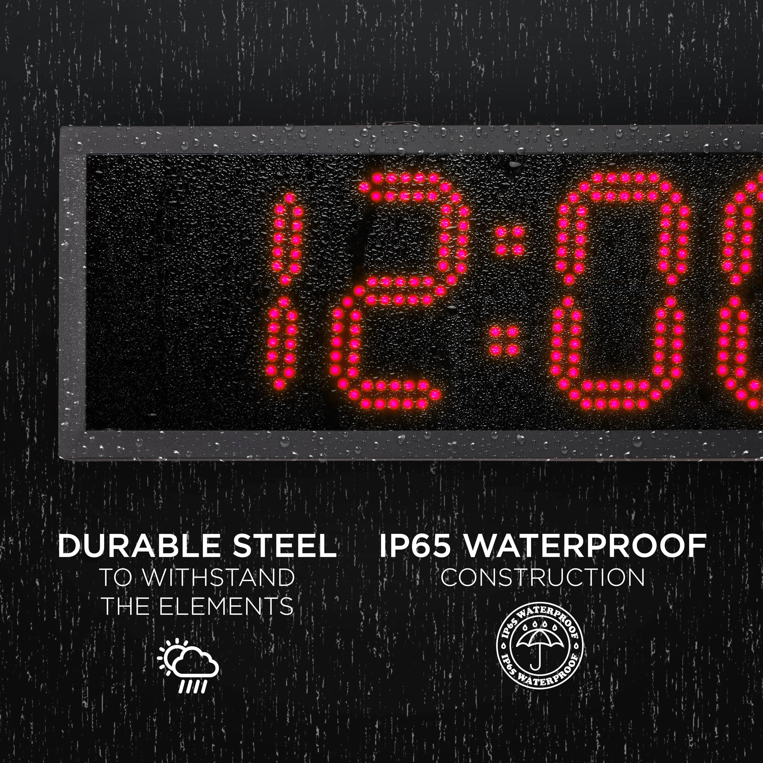 Foto 4 pulgar | Reloj Exterior Ivation Huge, 91 Cm, Resistente Al Agua Con Cronómetro Rojo - Venta Internacional.
