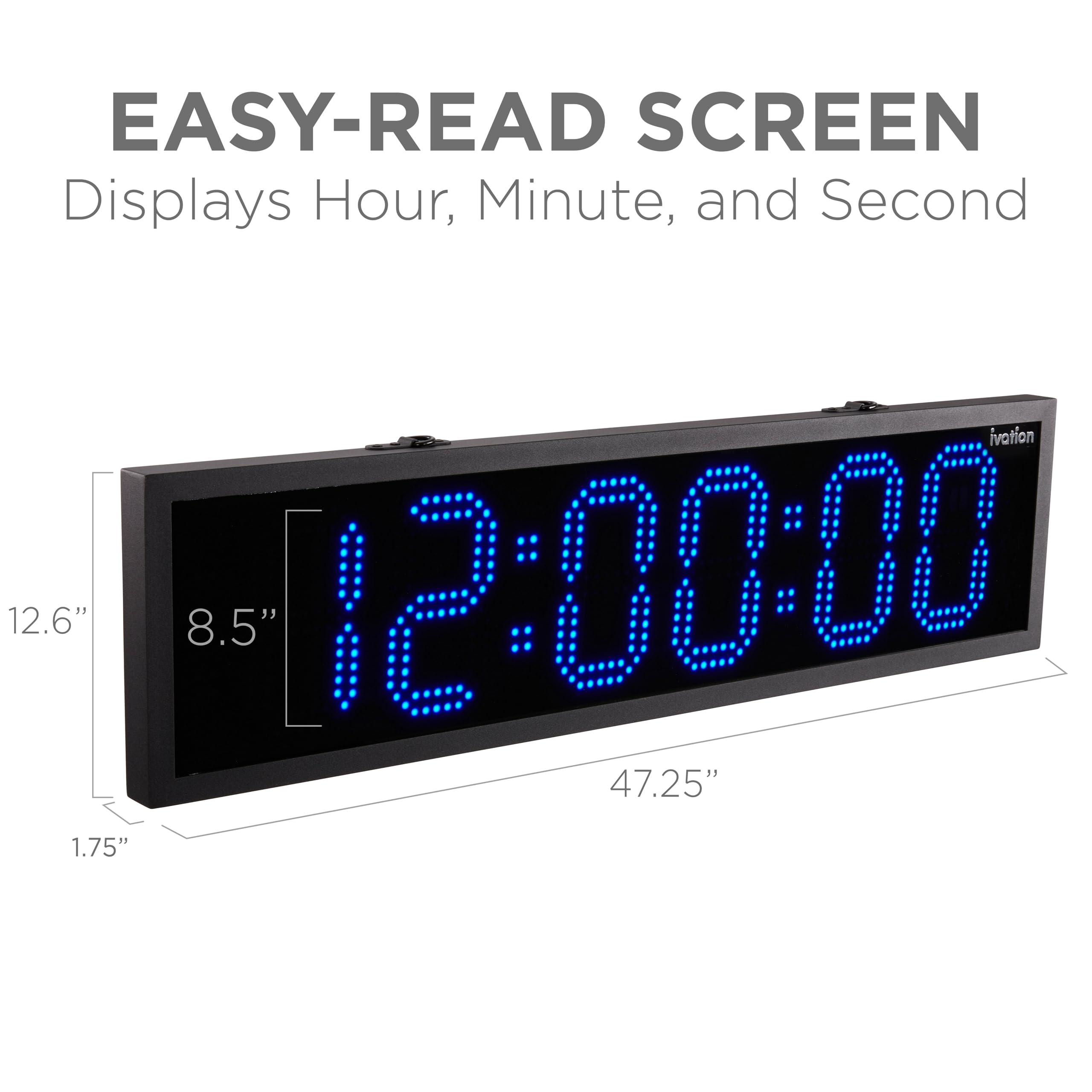Foto 5 pulgar | Reloj Exterior Ivation Enorme Led Impermeable De 122 Cm Con Alarmas - Venta Internacional.