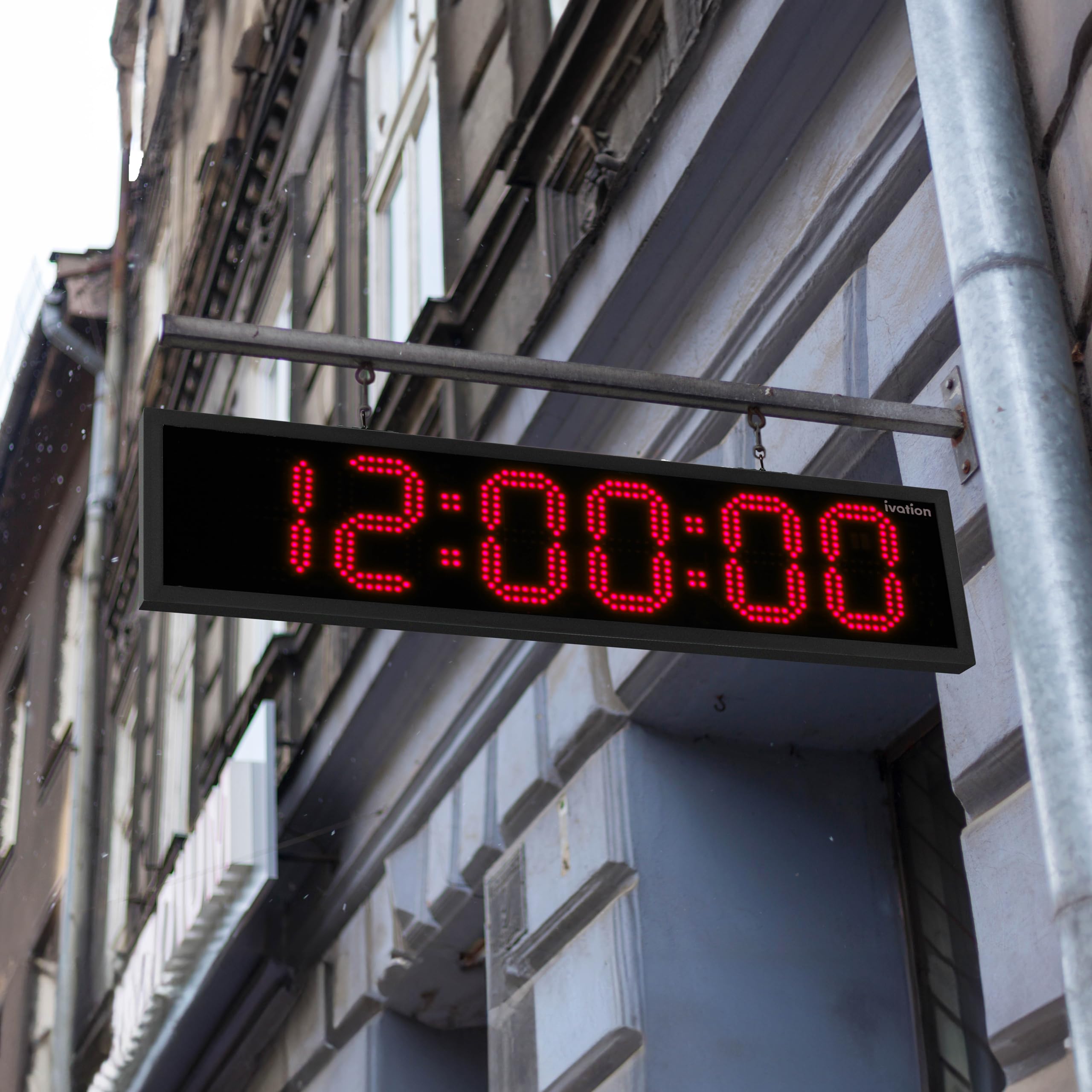 Foto 4 pulgar | Reloj Exterior Ivation Enorme Led Impermeable De 122 Cm Con Alarmas - Venta Internacional.