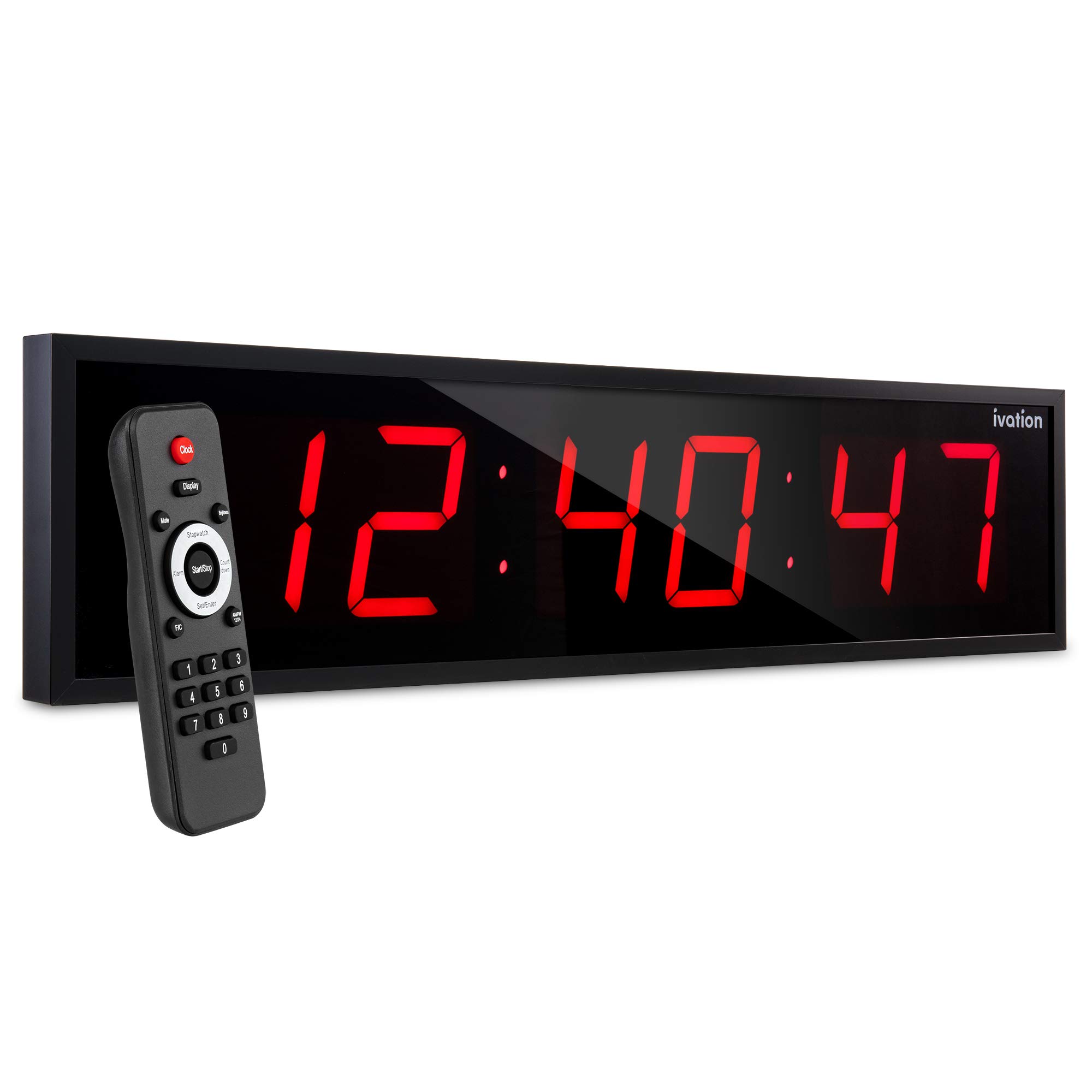 Foto 2 pulgar | Reloj Led Ivation Huge De 91 Cm Con Cronómetro, Alarmas Y Temporizador, Rojo - Venta Internacional.