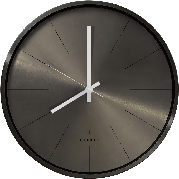 Foto 1 | Reloj Pared Aluminio Ocre Oscuro | Modelo Mc1089 | 30x4x30 Cm